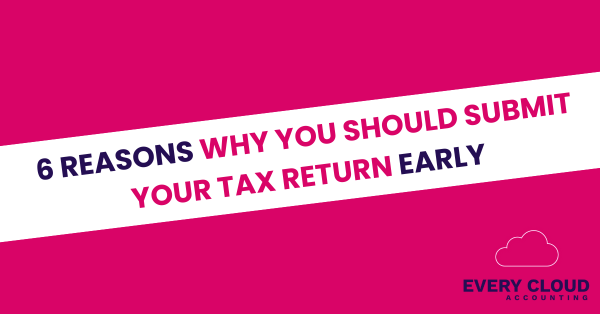 Image with 6 reasons why you should submit your tax return early